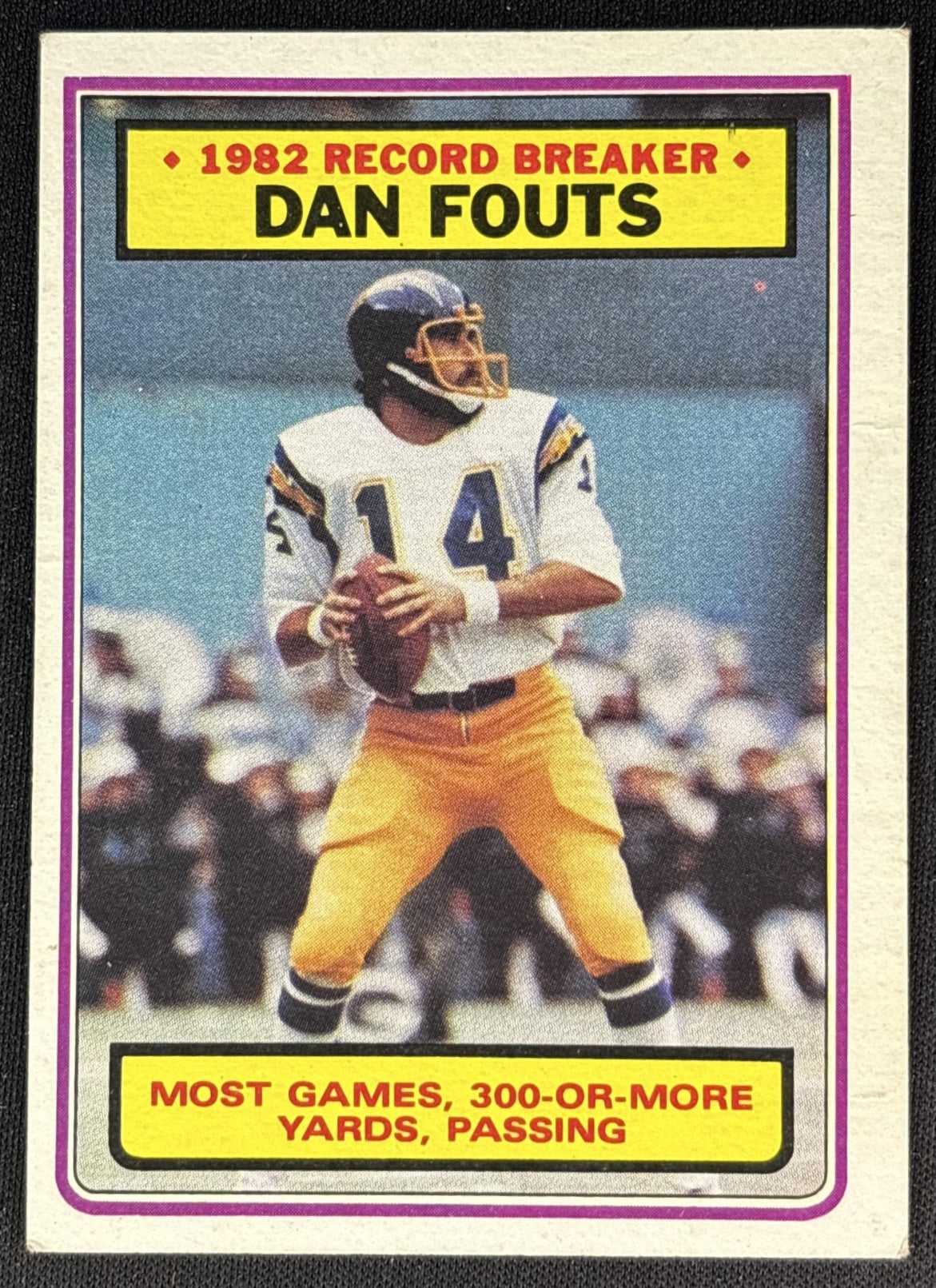 Dan Fouts 1983 Topps Chargers Sports Trading Cards