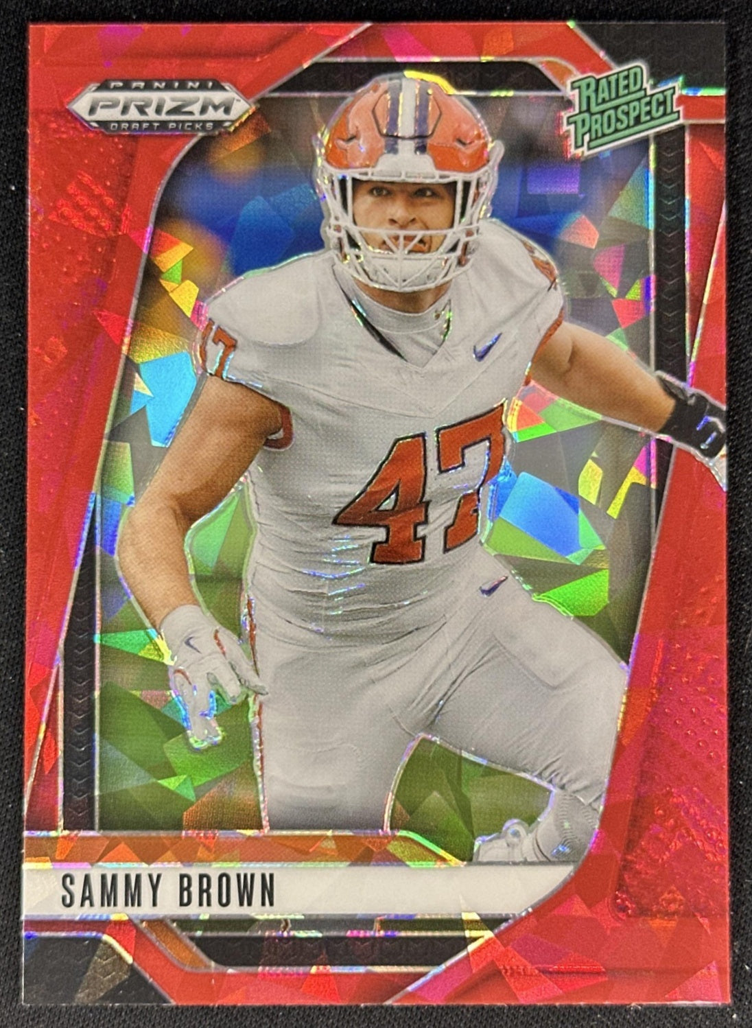 Sammy Brown 2025 Panini Prizm Draft Picks Red Ice Tigers front