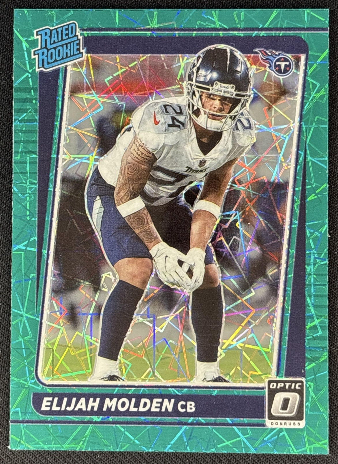 Elijah Molden 2021 Panini Donruss Optic Teal Velocity Titans