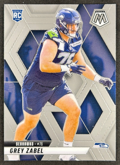 Grey Zabel 2025 Mosaic Rookies Seahawks Sports Trading Card