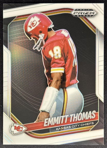 Emmitt Thomas 2025 Panini Prizm Black White /175 Chiefs Sports Trading Cards