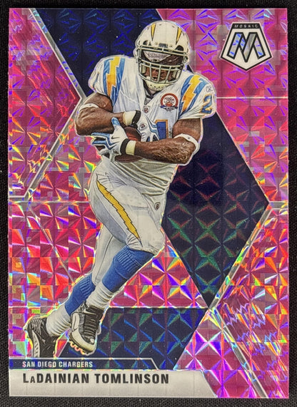 LaDainian Tomlinson 2020 Panini Mosaic Prizm Camo Pink Chargers Sports Trading Cards