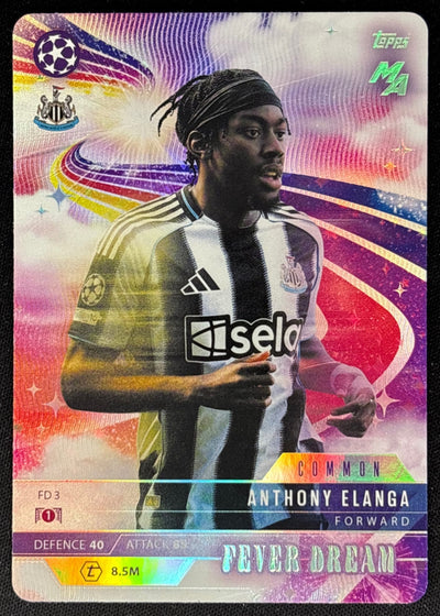 Anthony Elanga 2025 Match Attax Madness UEFA Champions League Fever Dream Newcastle Default Title Sports Trading Cards