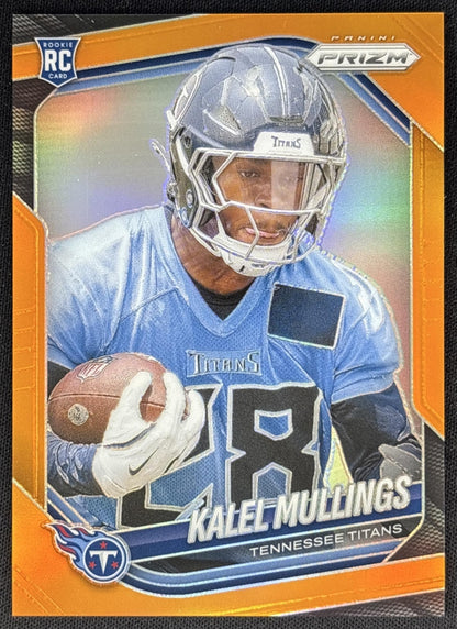 Kalel Mullings 2025 Panini Prizm Orange /249 Titans Sports Trading Cards