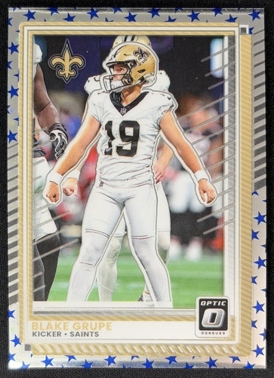 Blake Grupe 2025 Panini Donruss Optic Stars Prizm Saints Football