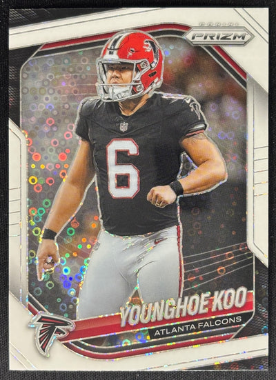 Younghoe Koo 2025 Prizm White Disco Prizms Falcons Sports Trading Card
