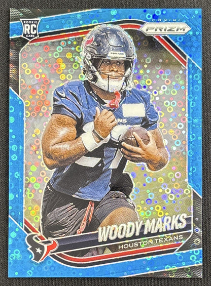 Woody Marks 2025 Panini Prizm No Huddle Blue /125 Texans