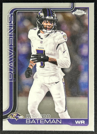 Rashod Bateman 2025 Topps Chrome Ravens Sports Trading Cards