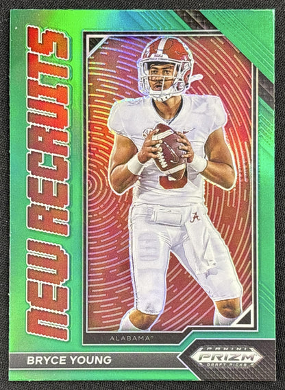 Bryce Young 2023 Panini Prizm Draft Picks New Recruits Green Crimson Tide