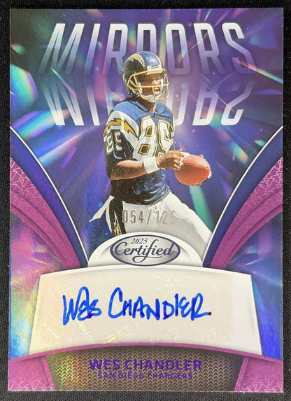 Wes Chandler 2025 Panini Certified Mirror Signatures Purple /125 Chargers