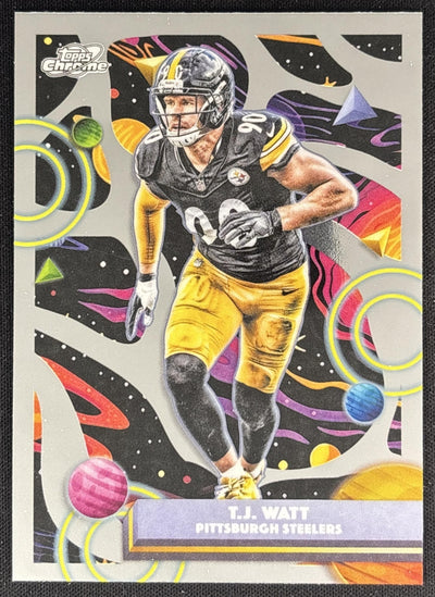T.J. Watt 2025 Topps Cosmic Chrome Steelers Sports Trading Cards