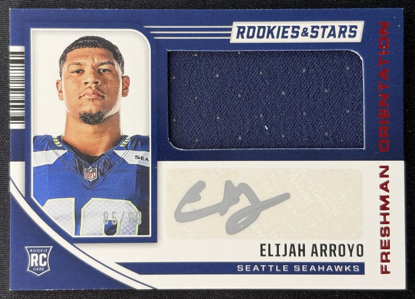Elijah Arroyo 2025 Panini Rookies & Stars Freshman Orientation /99 Seahawks Sports Trading Cards