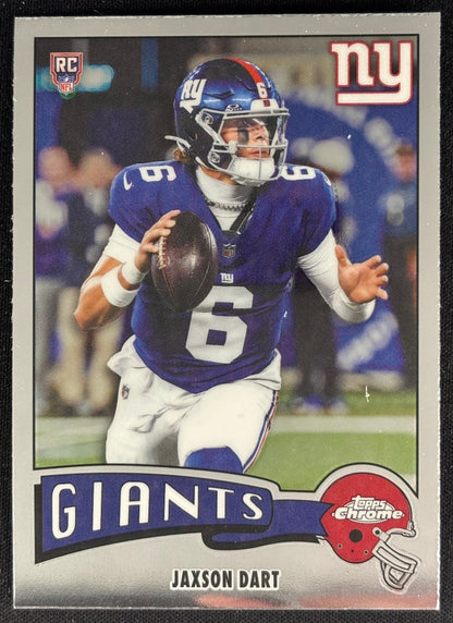 Jaxson Dart 2025 Topps Chrome 1975 Giants Default Title Sports Trading Cards
