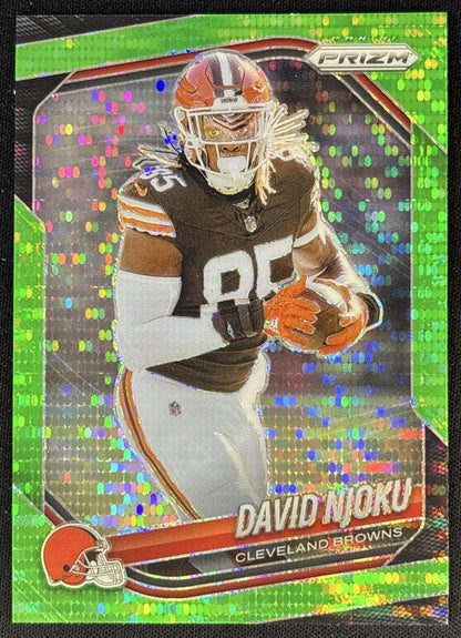 David Njoku 2025 Panini Prizm Neon Green Pulsar Browns