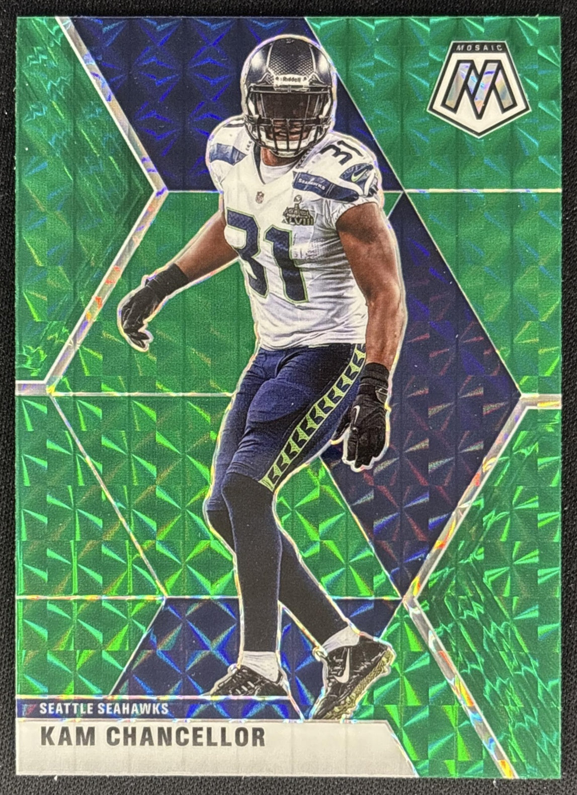 Kam Chancellor 2020 Panini Mosaic Prizm Green Seahawks Front