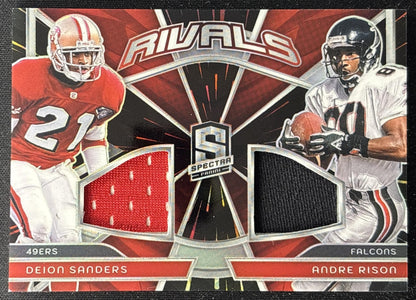 Andre Rison Deion Sanders 2024 Panini Spectra Rivals Hyper /75 Falcons 49ers