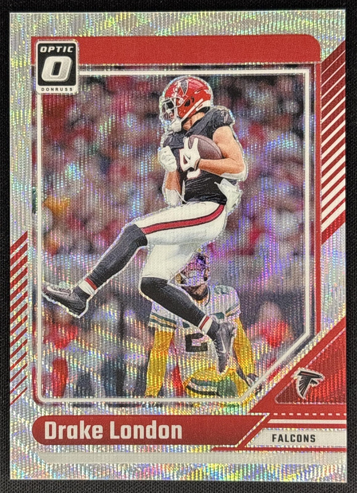 Drake London 2024 Panini Donruss Optic Wave /300 Falcons front