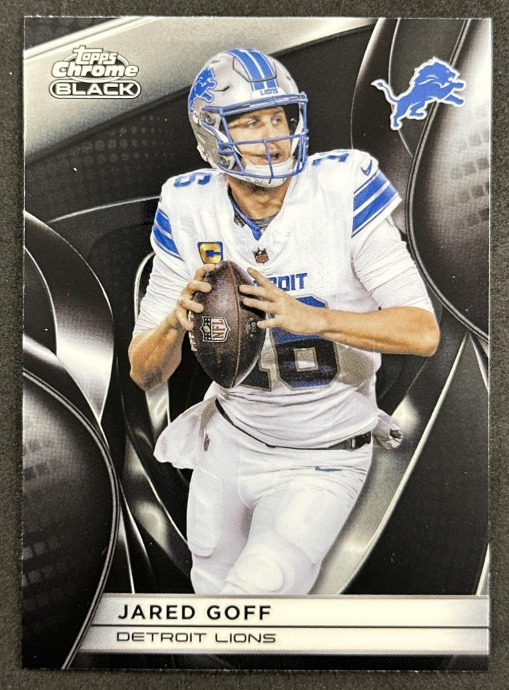 Jared Goff 2025 Topps Chrome Black Lions front
