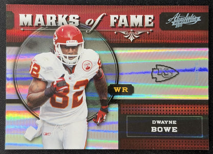 Dwayne Bowe 2011 Panini Absolute Memorabilia Marks of Fame Spectrum /100 Chiefs front