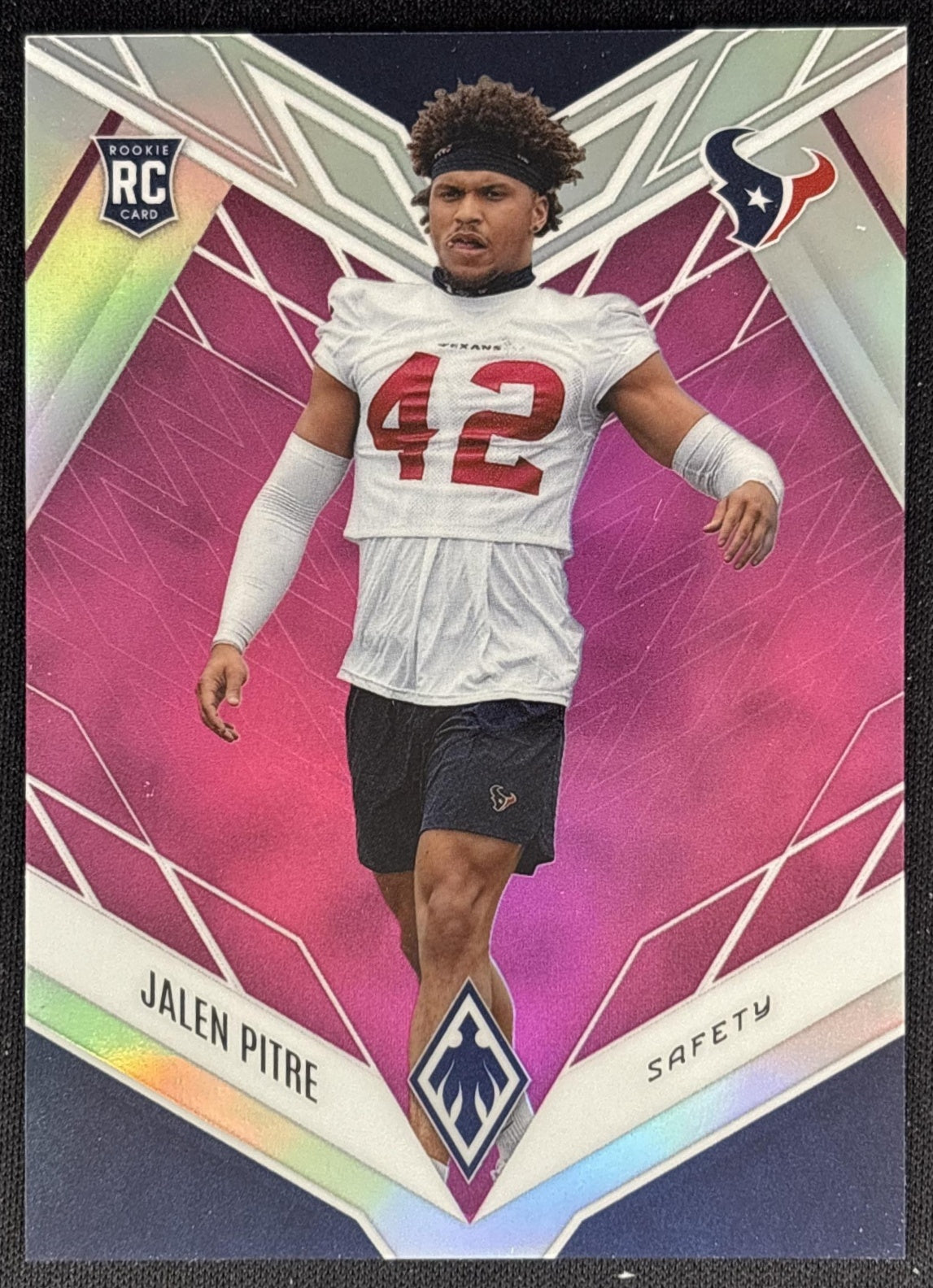 Jalen Pitre 2022 Panini Phoenix Pink /199 Texans front