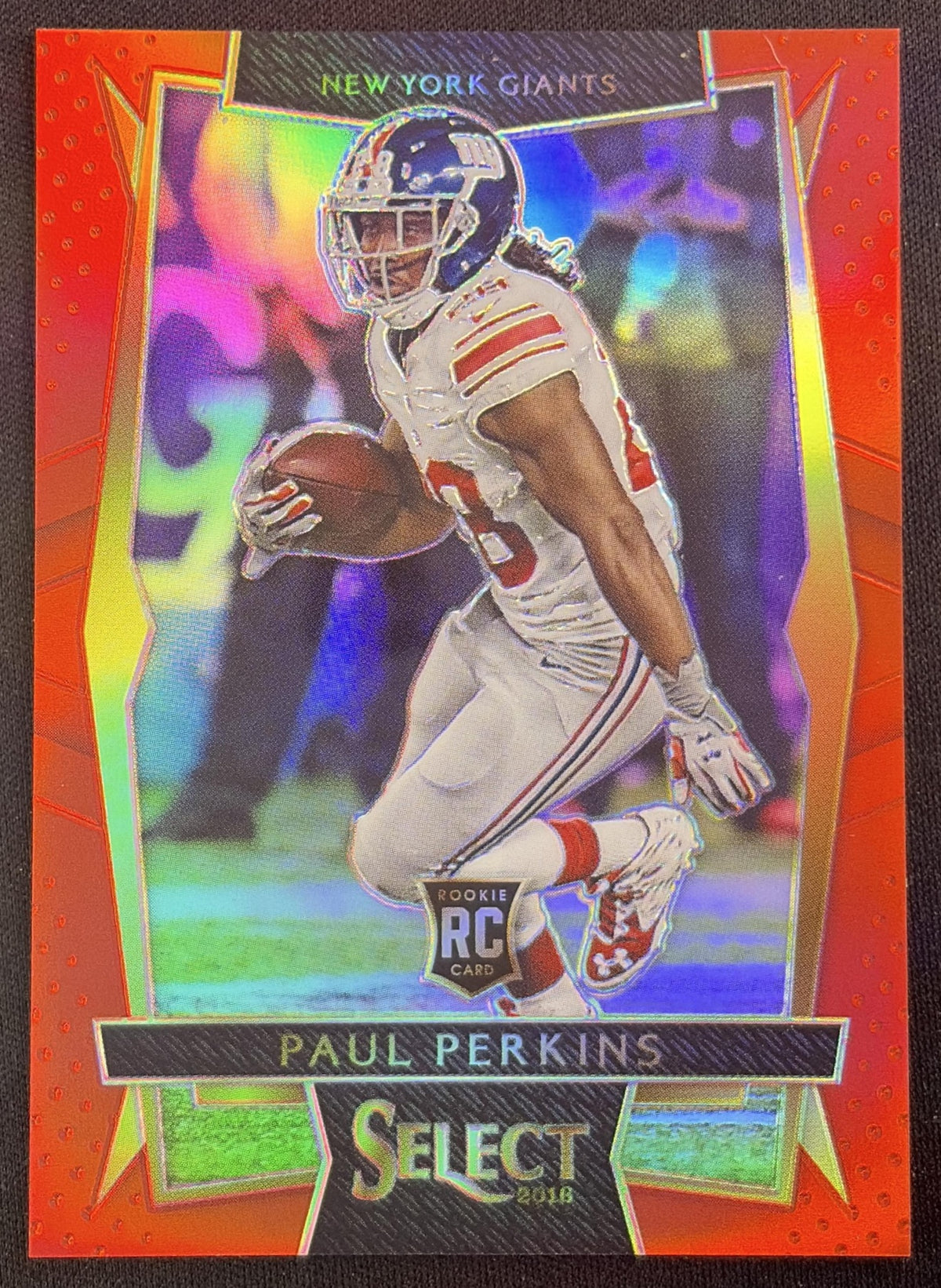 Paul Perkins 2016 Panini Select Red Prizm /99 Giants New York Giants Sports Trading Card