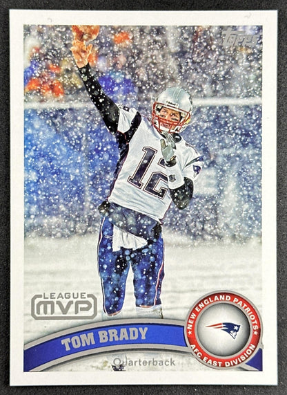 Tom Brady 2011 Topps Snow Game League MVP Patriots Front