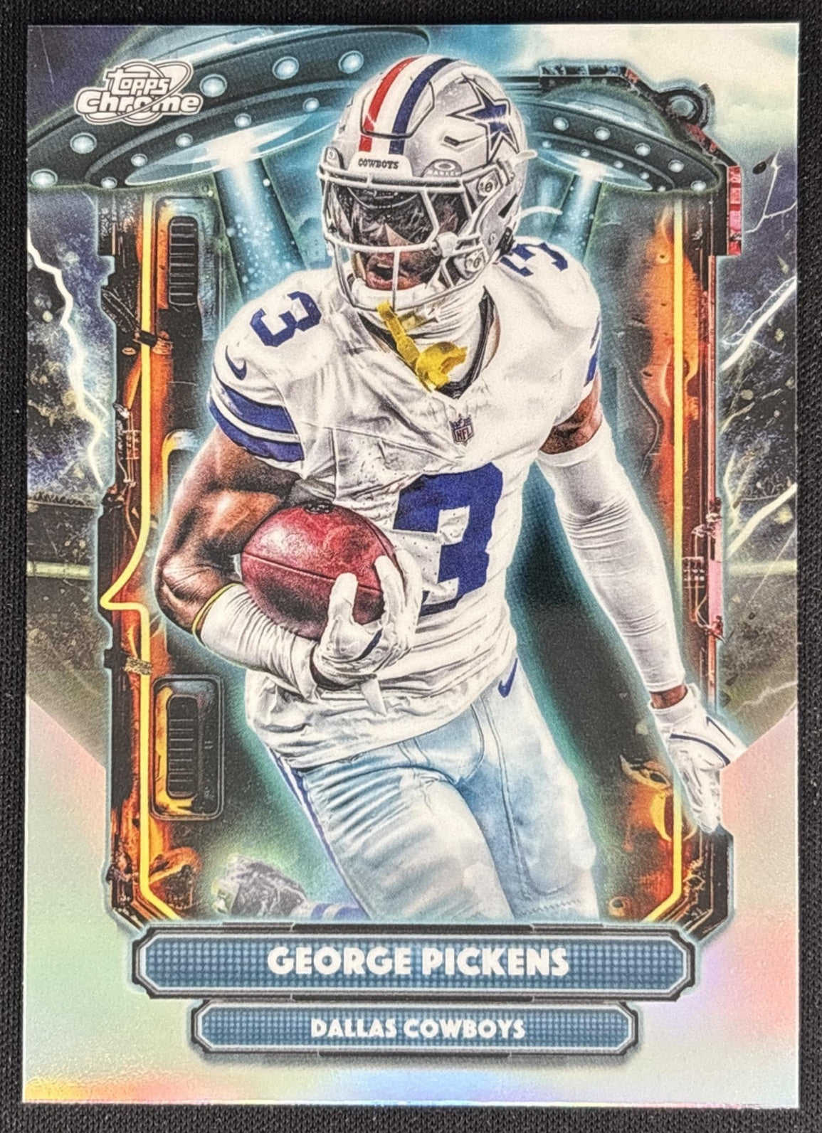 George Pickens 2025 Topps Cosmic Chrome Extraterrestrial Talent Cowboys front