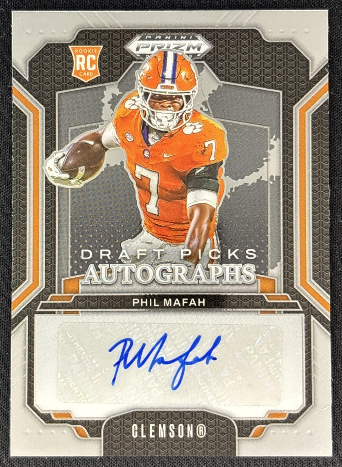 Phil Mafah 2025 Panini Prizm Draft Picks Auto Tigers Front