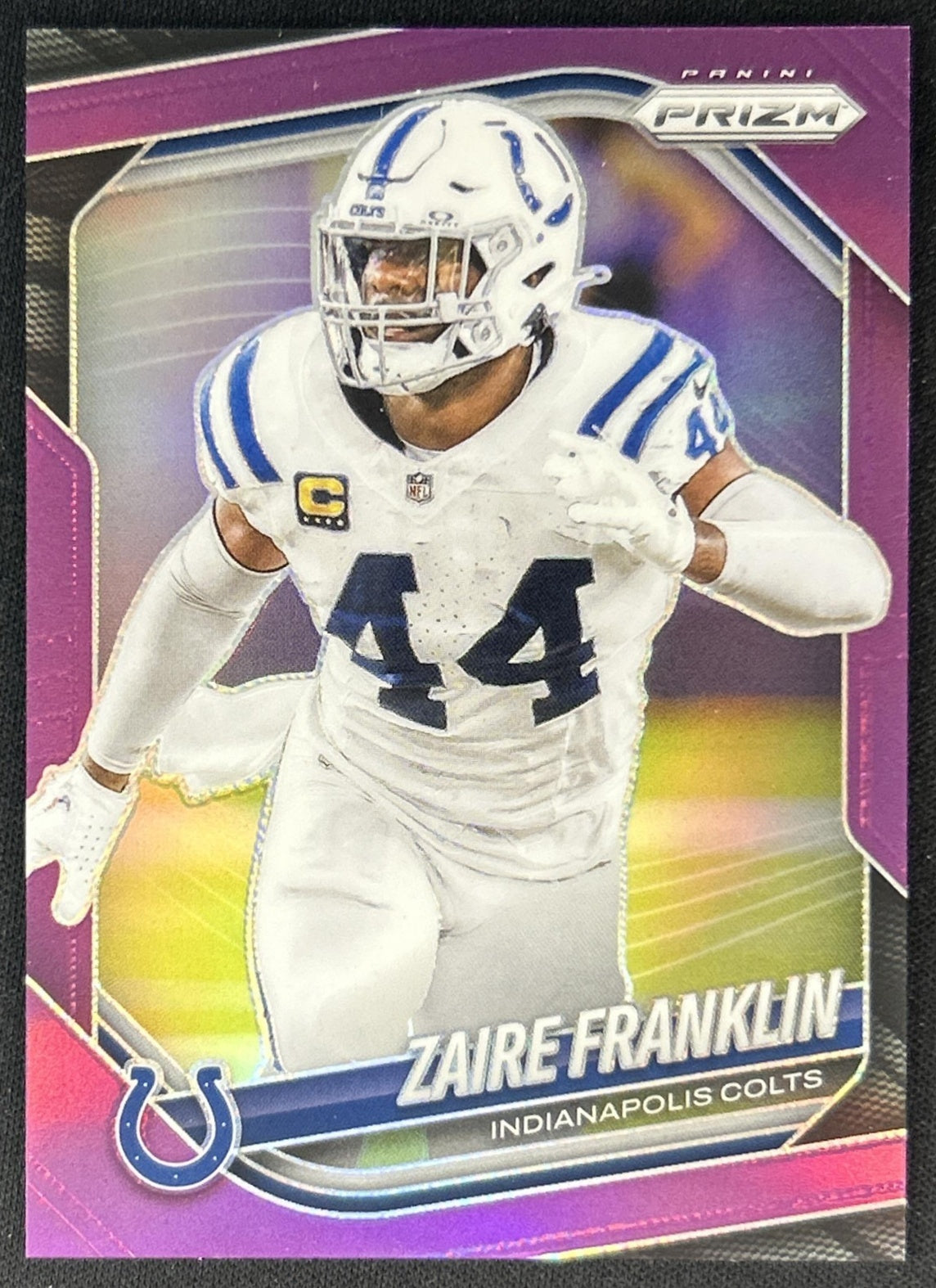 Zaire Franklin 2025 Panini Prizm Purple /125 Colts front