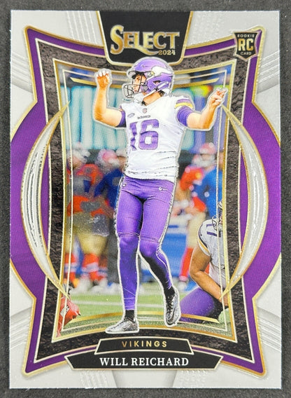 Will Reichard 2024 Select Concourse Vikings Sports Trading Cards