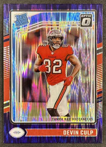Devin Culp 2024 Panini Donruss Optic Purple Shock Buccaneers