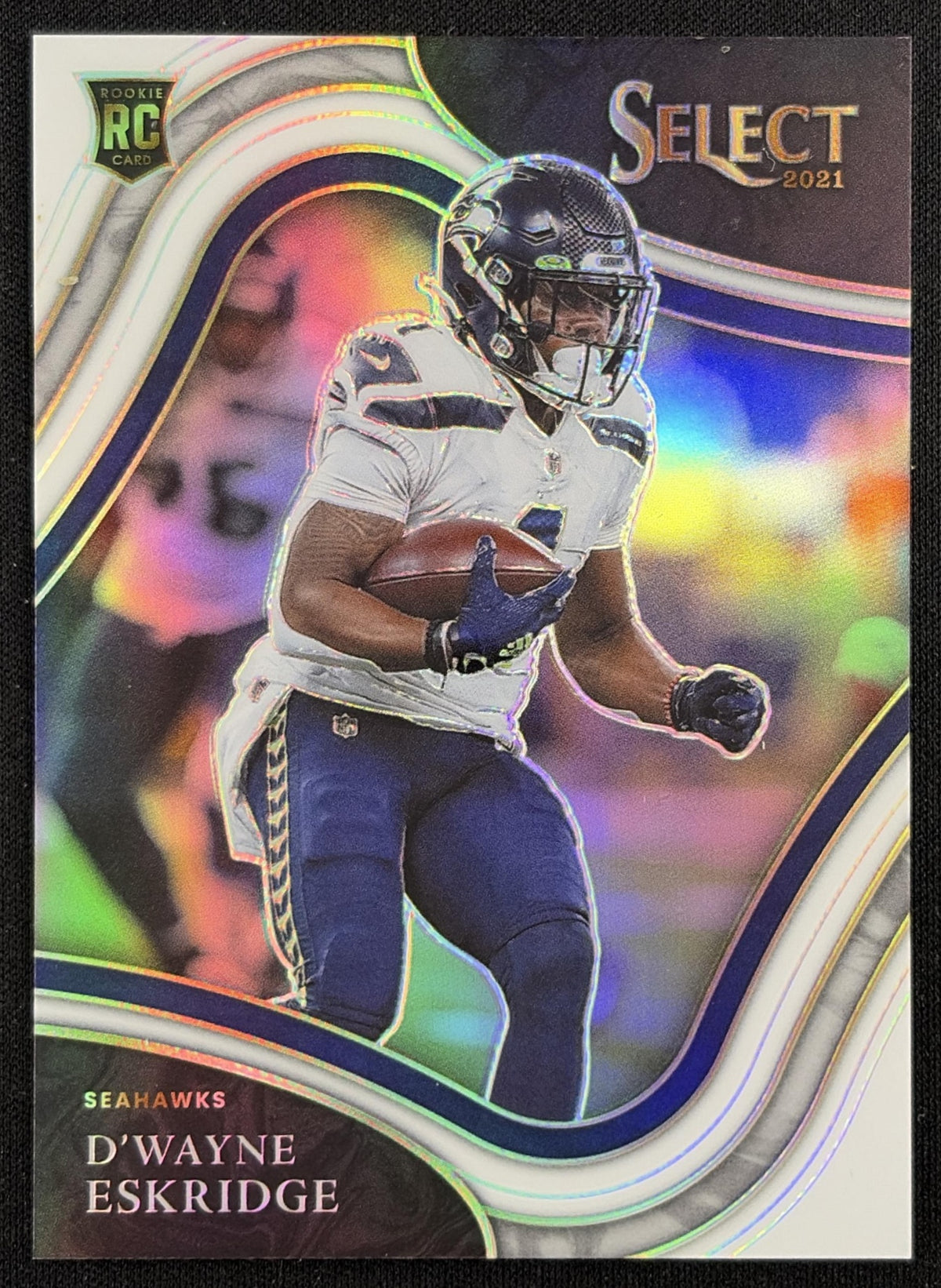 D'Wayne Eskridge 2021 Panini Select White Prizm /35 Seahawks