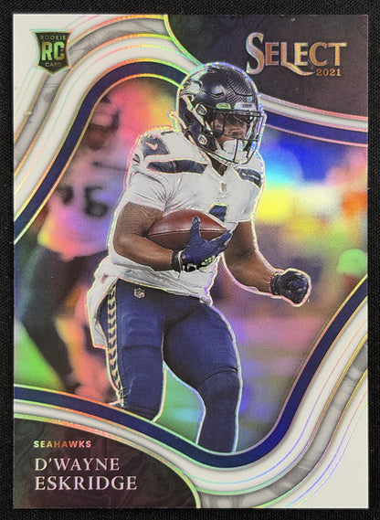 D'Wayne Eskridge 2021 Panini Select White Prizm /35 Seahawks