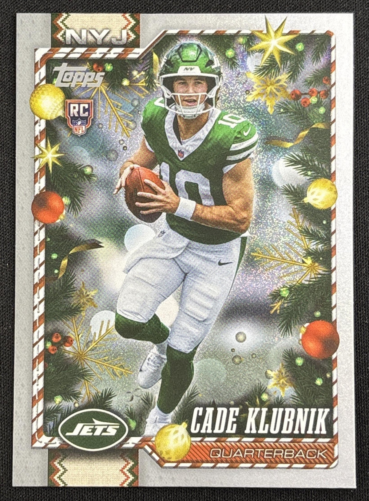 Cade Klubnik 2026 Topps Holiday Glitter Jets | New York Jets