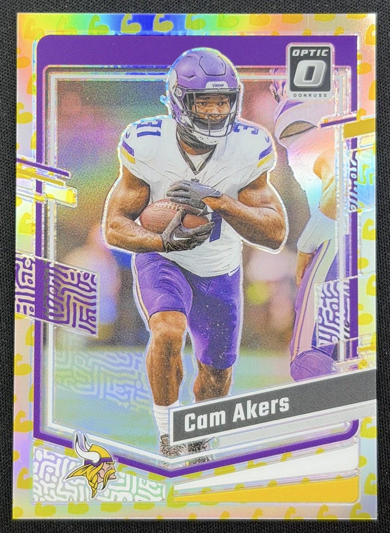 Cam Akers 2023 Panini Donruss Optic Flex Emoji Prizm /149 Vikings