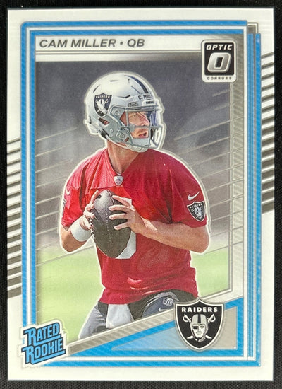 Cam Miller 2025 Donruss Optic Rated Rookie Raiders Sports Trading Cards