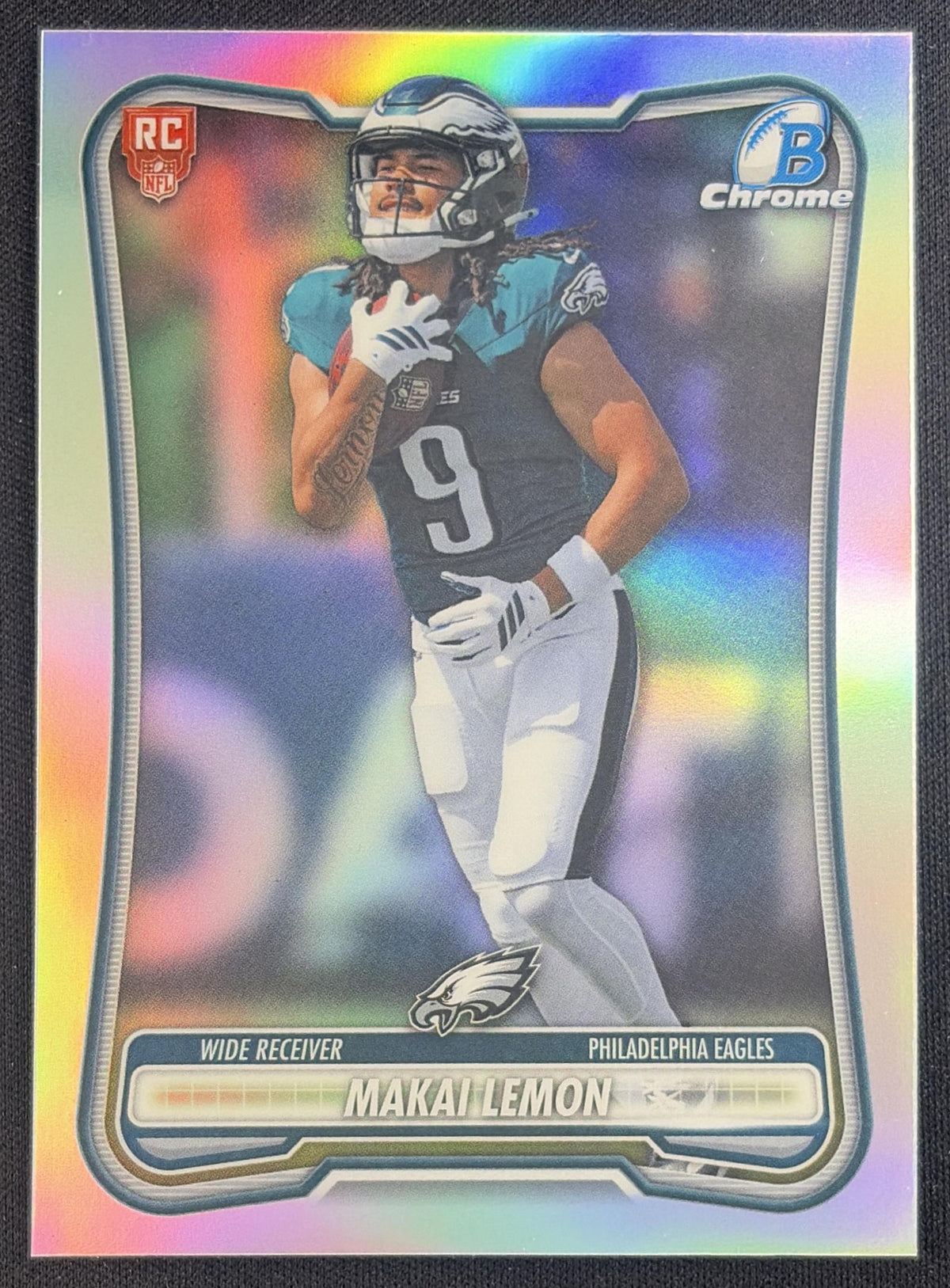 Makai Lemon 2026 Bowman Chrome Red RC Variation Eagles Rookie