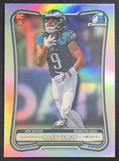 Makai Lemon 2026 Bowman Chrome Red RC Variation Eagles Rookie