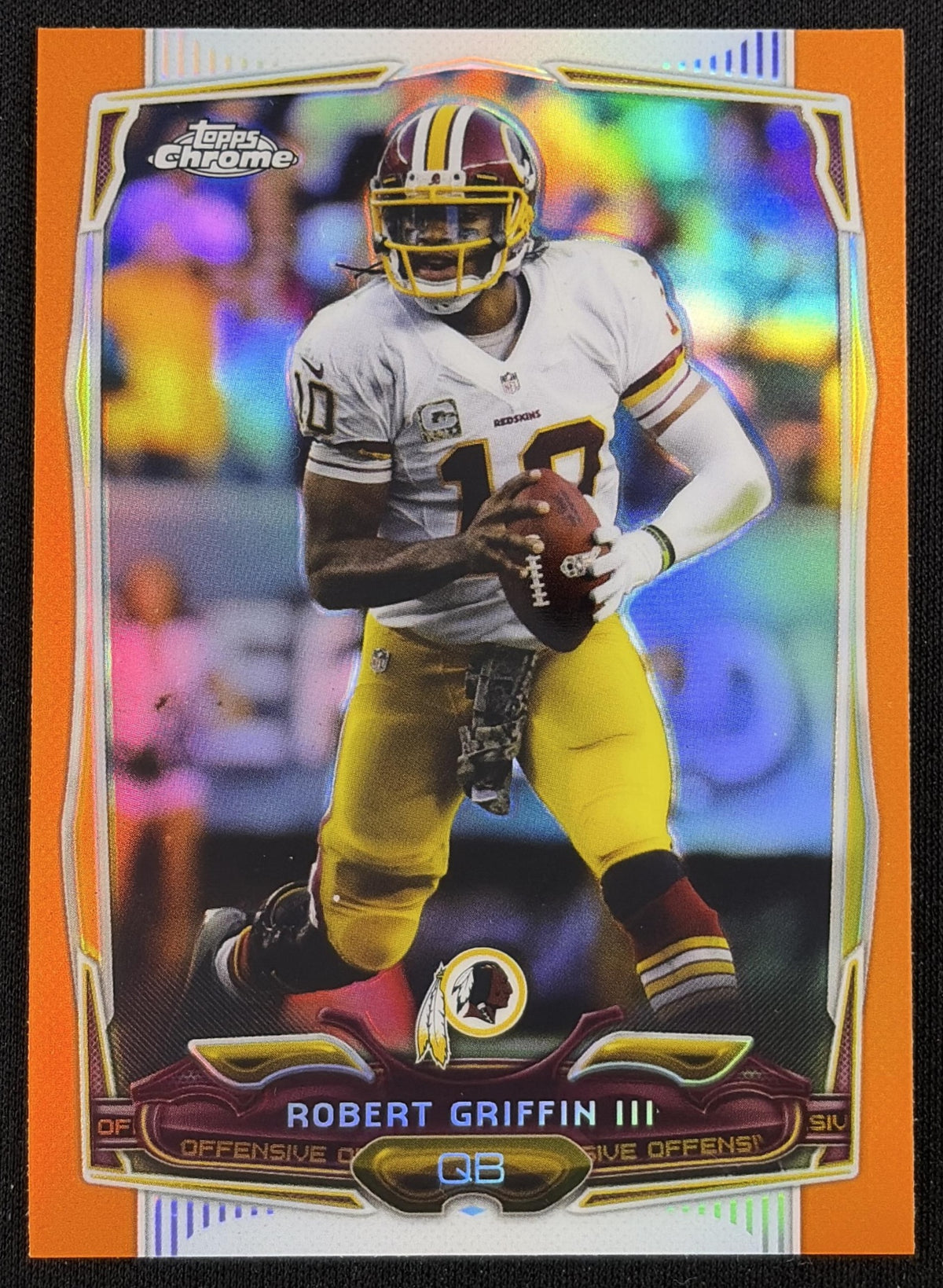 Robert Griffin III 2014 Topps Chrome Orange Refractor Redskins