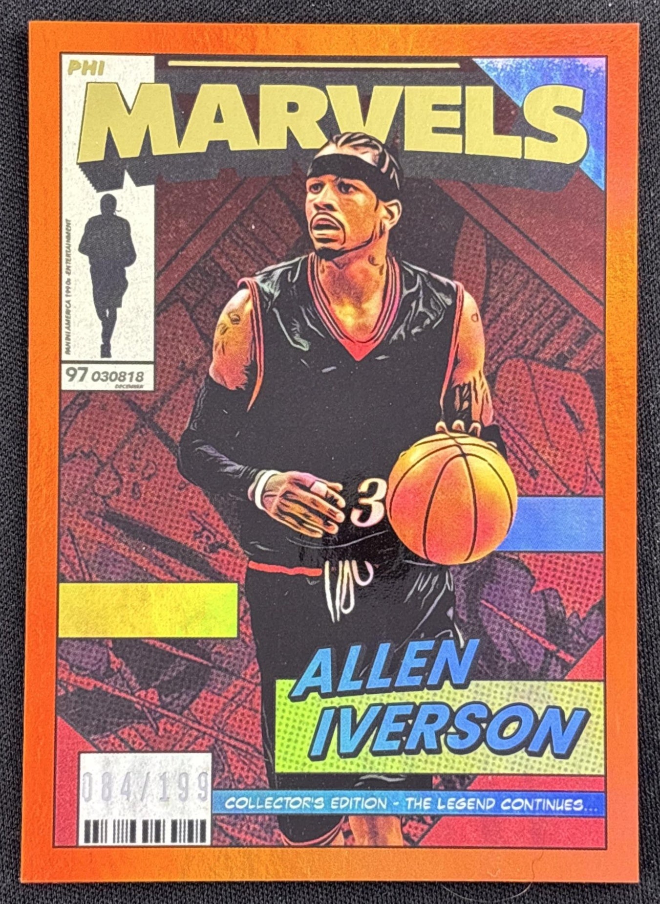 Allen Iverson 2026 Panini 90s Pop Culture Marvels Orange /199