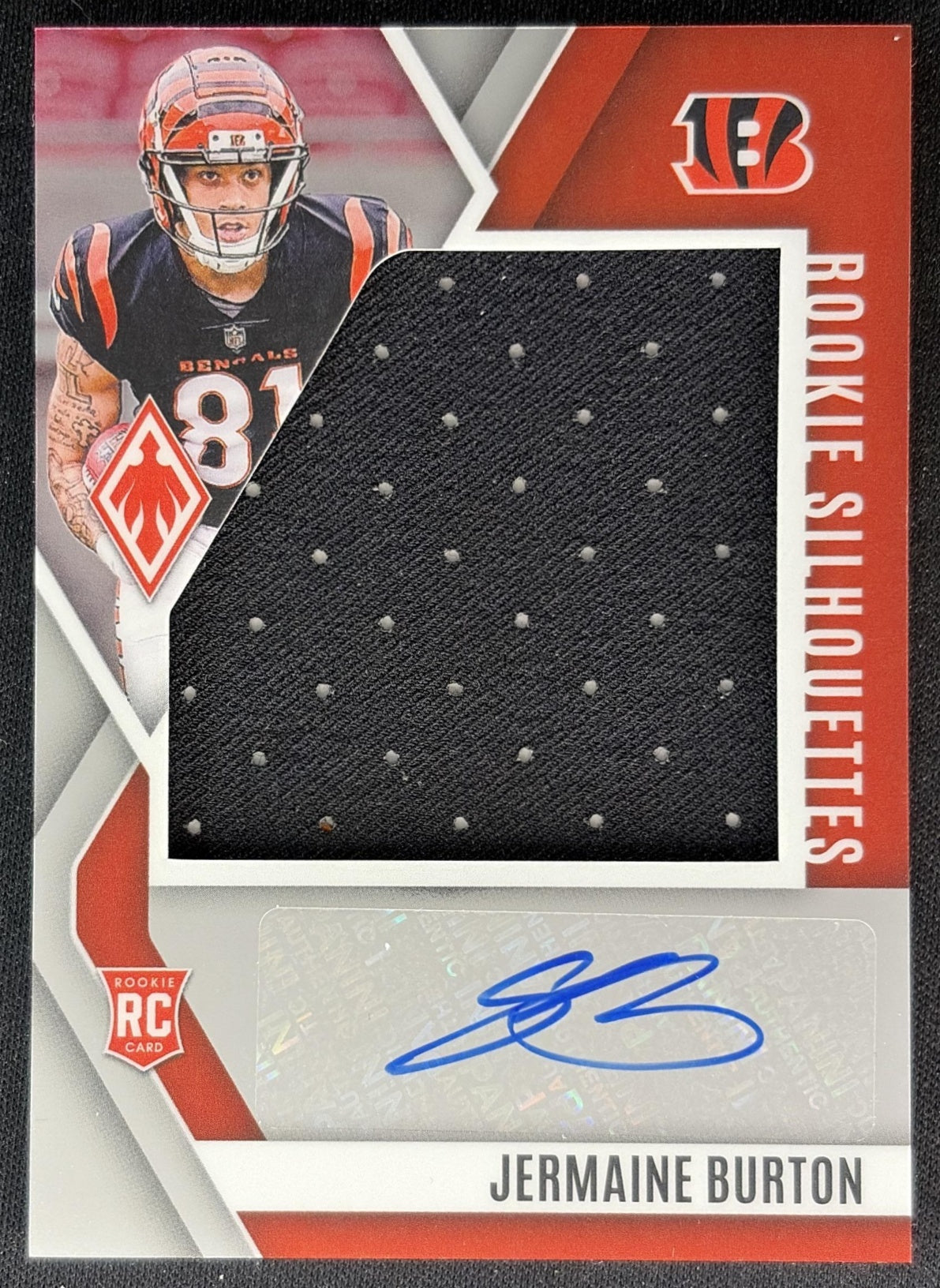 Jermaine Burton 2024 Panini Phoenix Rookie Silhouettes /299 Bengals front