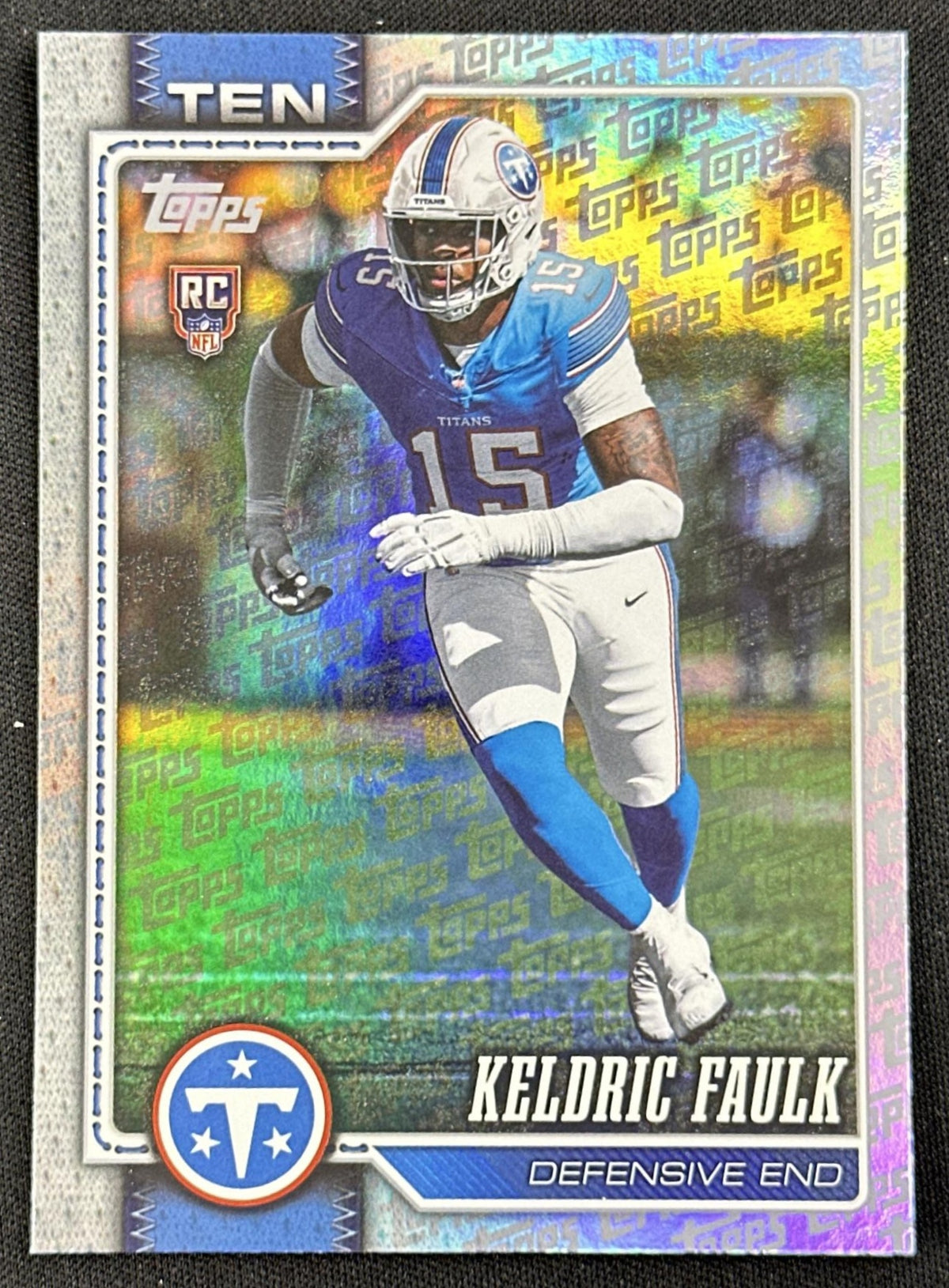 Keldric Faulk 2026 Topps Flagship Fanatics Foil Titans