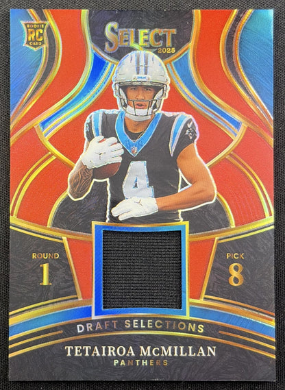 Tetairoa McMillan 2025 Panini Select Draft Selections Memorabilia Red Prizm Panthers