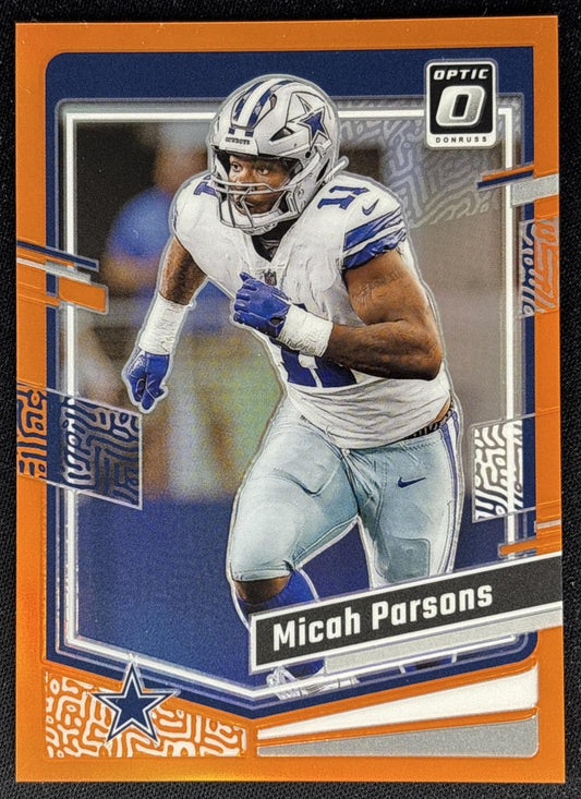 Micah Parsons 2023 Panini Donruss Optic Orange /249 Cowboys Packers Sports Trading Cards