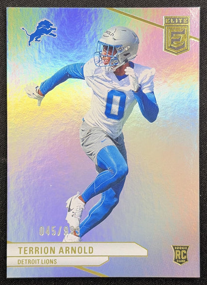 Terrion Arnold 2024 Panini Donruss Elite /999 Lions front