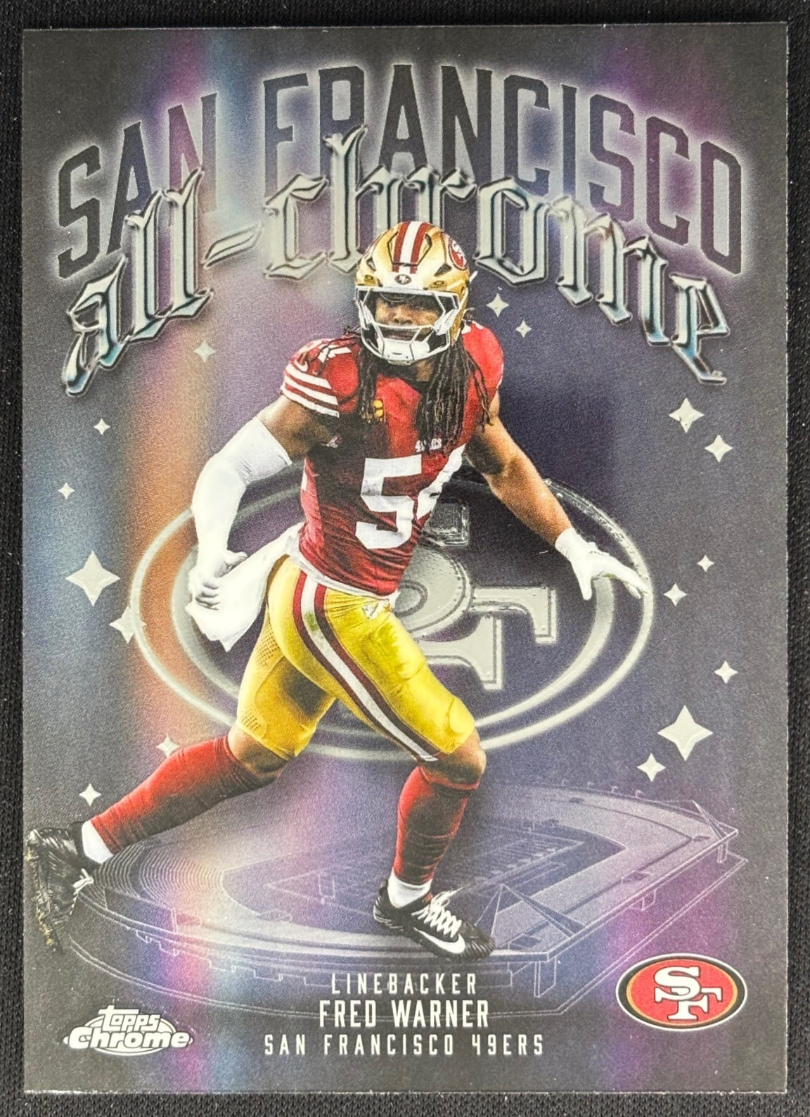 Fred Warner 2025 Chrome All Team 49ers Sports Trading Cards