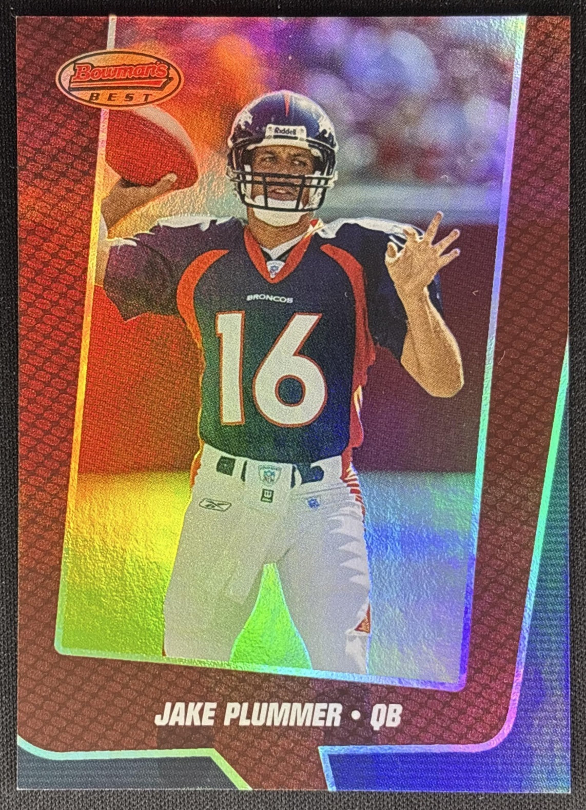 Jake Plummer 2005 Bowman's Best Red /499 Broncos Sports Trading Cards