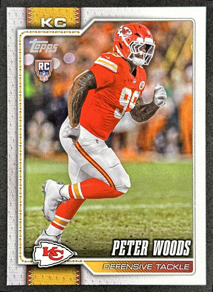 Peter Woods 2026 Topps Flagship Rookie Chiefs Sports Trading Cards