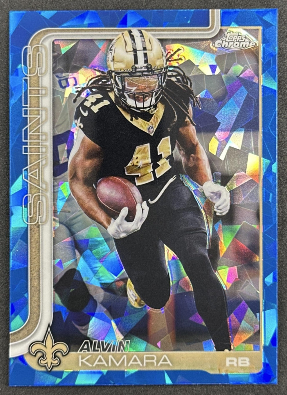 Alvin Kamara 2025 Topps Chrome Sapphire Saints Sports Trading Cards