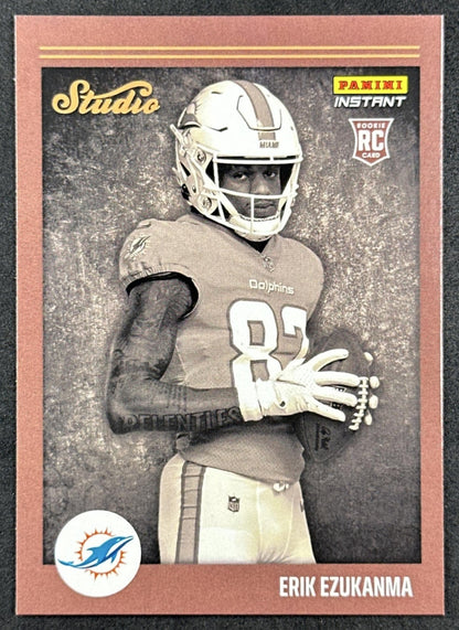 Erik Ezukanma 2022 Panini Instant Studio Rookie /911 Dolphins Eagles front sports trading card
